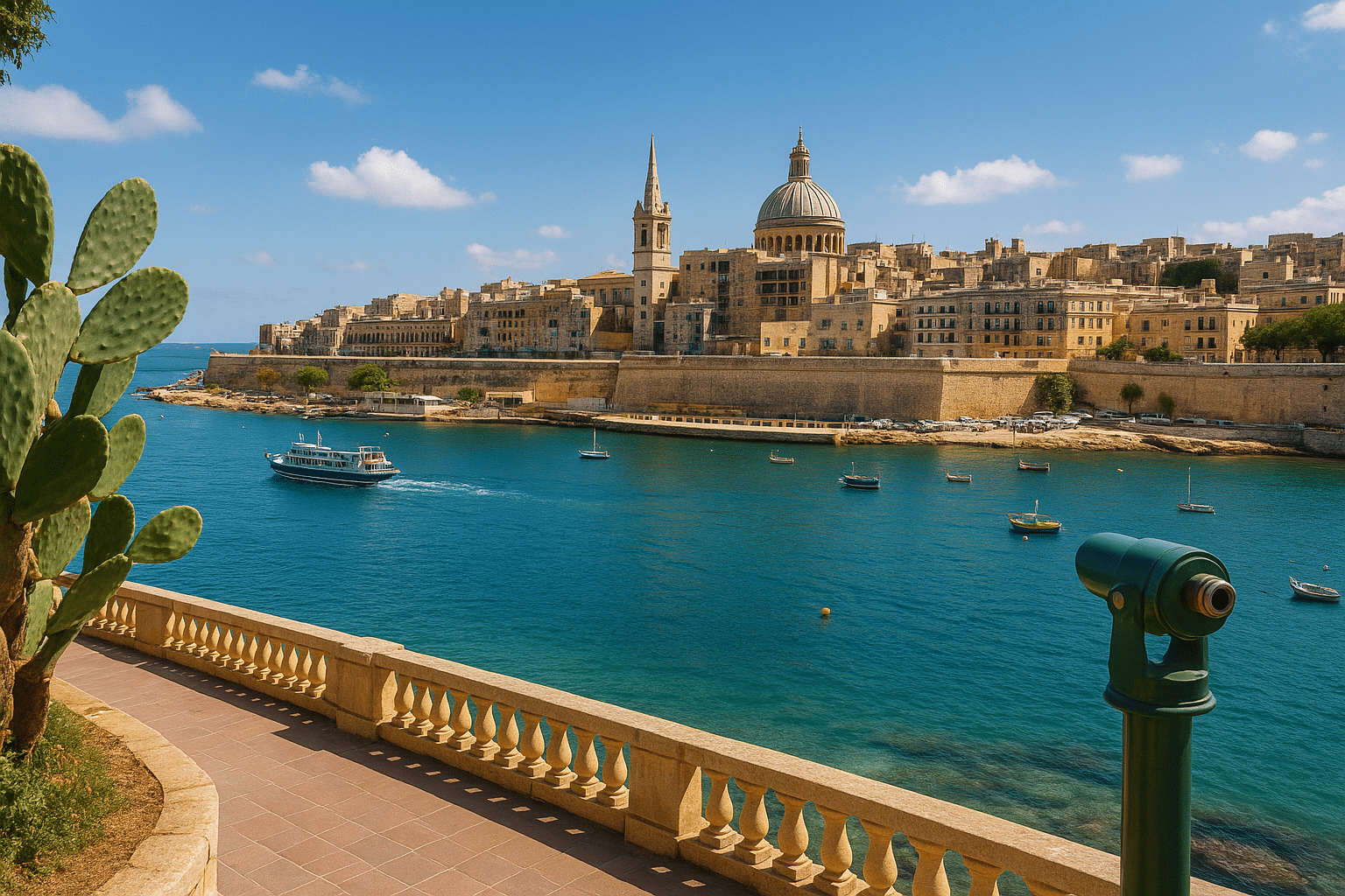 Wunderschöner Ausblick auf Valletta in Malta – Das neue Zuhause nach dem Auswandern