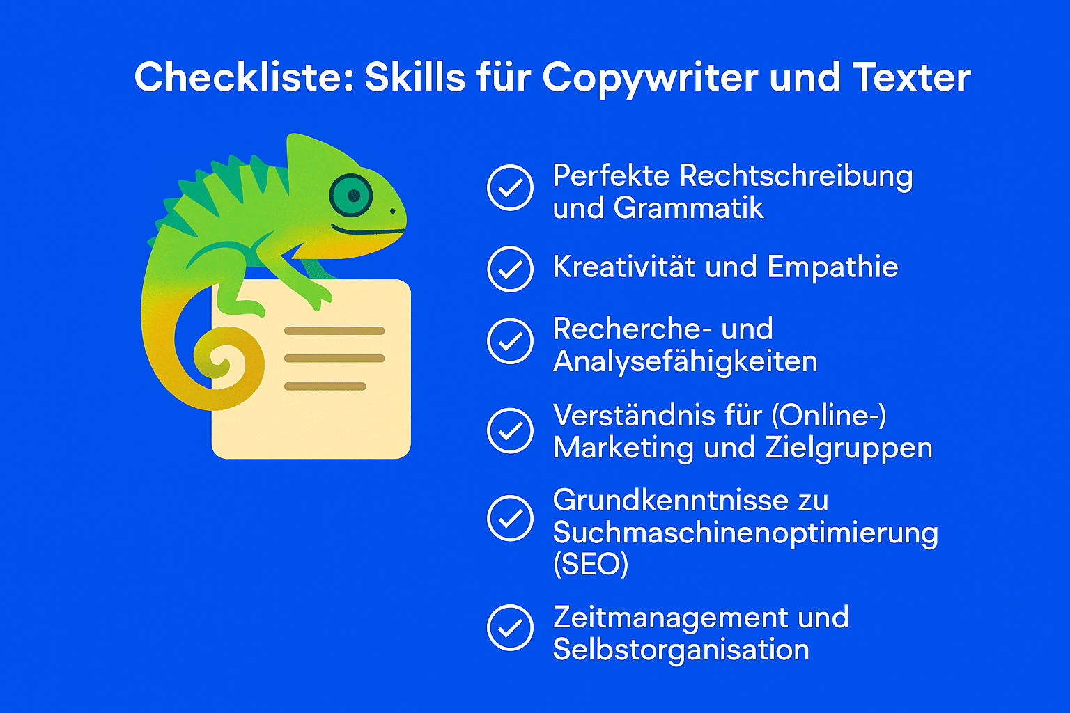 checkliste skills copywriter texter firma