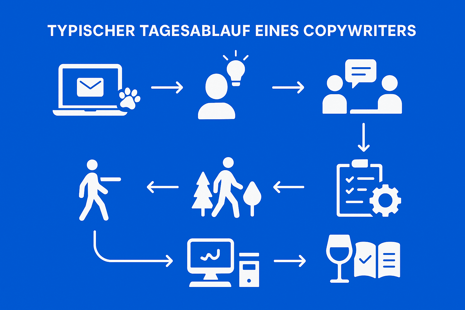 tagesablauf copywriter texter job KI werden unternehmen gründen