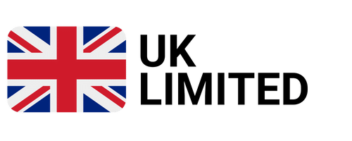 Logo zur Gründung einer UK Limited mit britischer Flagge für Holdingstruktur und GmbH-Anteile
