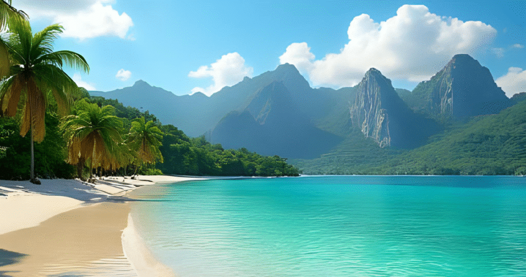Türkisblauer Traumstrand in der Dominikanischen Republik, ideal für alle, die auswandern dominikanische republik oder auswandern in die dom rep suchen und Wert auf Sonne, Strand und Natur legen. Nach dominikanische republik auswandern bedeutet, jeden Tag diese Kulisse genießen!