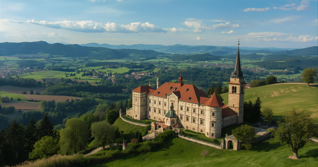 Historisches Schloss und grüne Landschaft in Serbien – Gründe für serbien auswandern, auswandern serbien und das perfekte Umfeld für nach serbien auswandern auch für Familien und Rentner