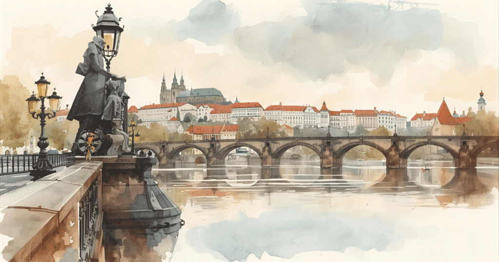 Stadtblick Prag, Karlsbrücke über die Moldau, nach Tschechien auswandern, als Rentner nach Tschechien auswandern, auswandern tschechien erfahrungen, auswandern nach tschechien als rentner, als deutscher rentner nach tschechien auswandern