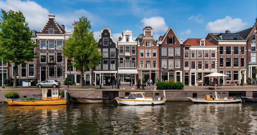 auswandern niederlande checkliste, auswandern niederlande forum – Traditionelle Häuser und Kanäle, perfekt für Auswanderer nach holland oder niederlande