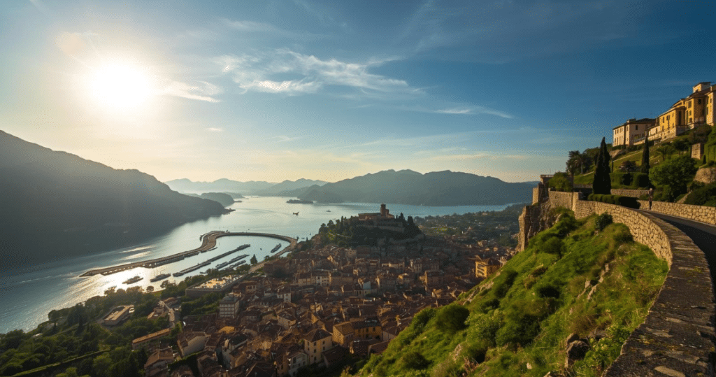Blick auf den Gardasee in Italien: Auswandern Gardasee, als deutscher rentner in Italien leben, beliebte Orte für deutsche Auswanderer