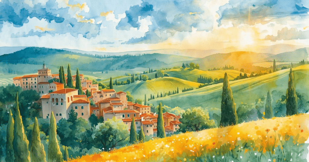 Landschaft Toskana: auswandern in die Toskana, als Rentner nach Italien auswandern, leben in italien als rentner