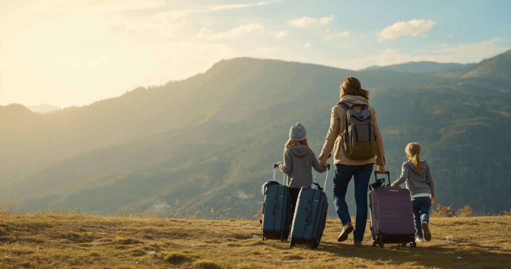 Familie wandert nach Andorra aus, Symbolbild für auswandern Andorra und als Rentner nach Andorra auswandern mit Kindern