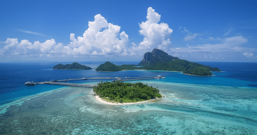 Atemberaubende Inselgruppe der Seychellen mit kristallklarem Wasser, Paradies für alle die auswandern nach seychellen oder ein neues Leben im Ausland suchen
