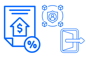 Symbolgrafik für Wegzugssteuer, Unternehmensbewertung, Datenschutz und Exit ins Ausland – Wegzugsbesteuerung korrekt berechnen und melden