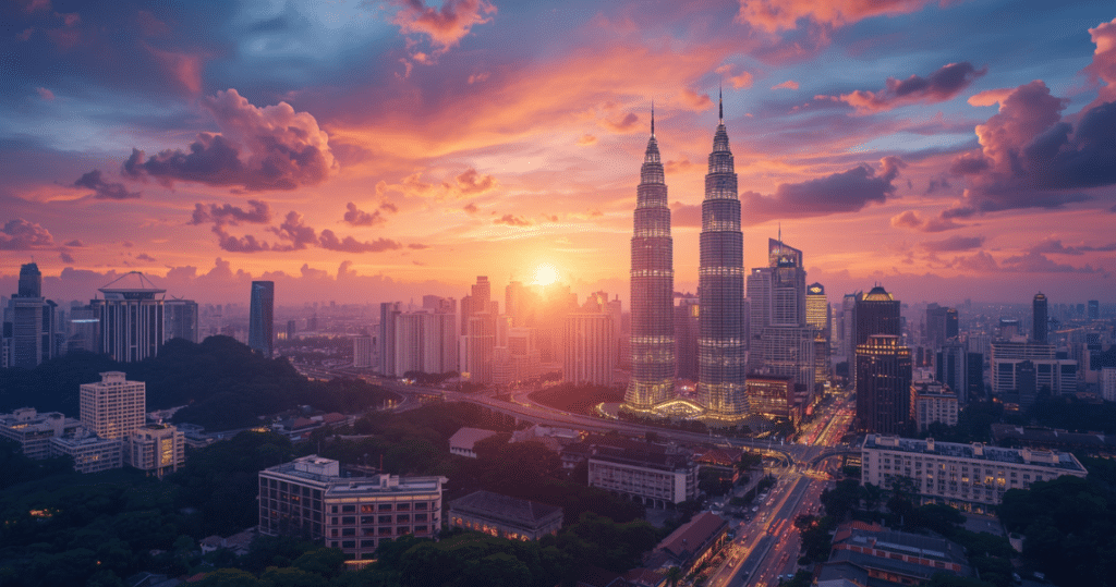 Malerischer Sonnenuntergang in Malaysia – Auswandern nach Malaysia Rentner, Erfahrungen und Vorteile für deutsche Pensionäre