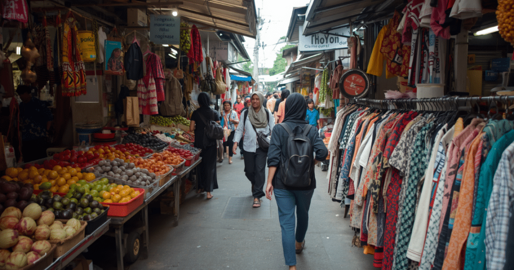 Alltag auf dem Markt in Indonesien – typische Szene für deutsche Auswanderer in Indonesien, Auswandern Indonesien Voraussetzungen und Tipps